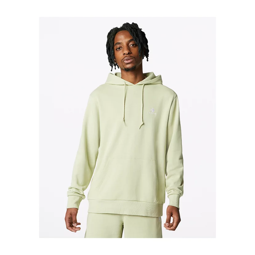 Converse Embroidered Star Chevron Hoodie Ft Férfi Pulóver Olive Aura