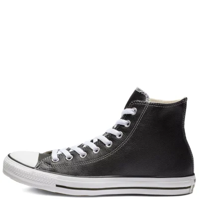 Converse CTAS Leather High Unisex Cipő Black - Image 3
