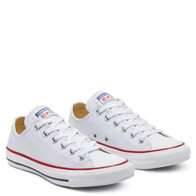 Converse CTAS Leather Low Unisex Cipő White 3 132173C shot2