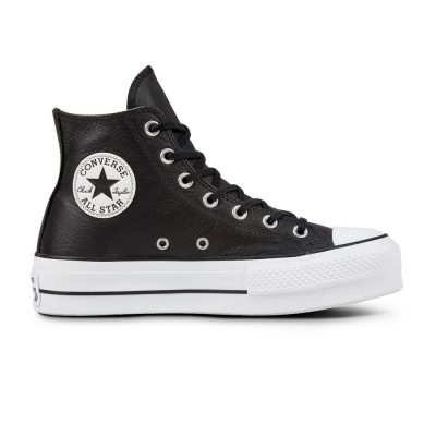 Converse CTAS Leather Lift Hi Női Cipő Black