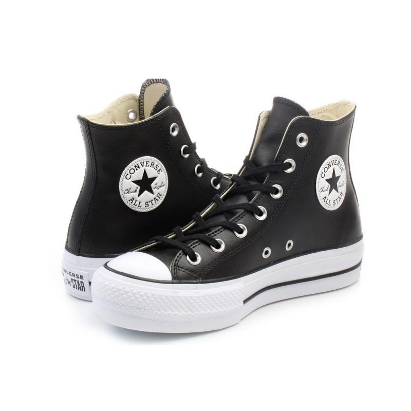 Converse CTAS Leather Lift Hi Női Cipő Black 2 561675c 1 1