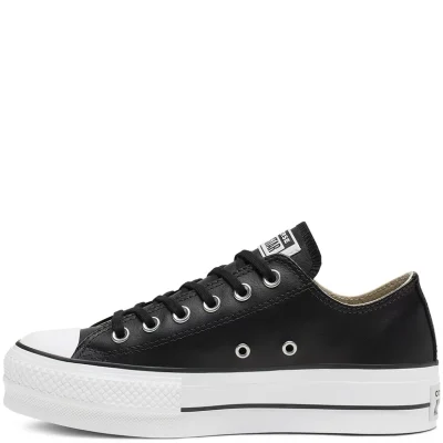 Converse CTAS Lift Leather Low Női Cipő Black - Image 4