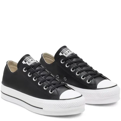 Converse CTAS Lift Leather Low Női Cipő Black - Image 3