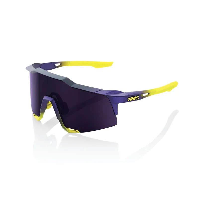100% Speedcraft Unisex Sportszemüveg Matte Metallic Digital Brights – Dark Purple Lens