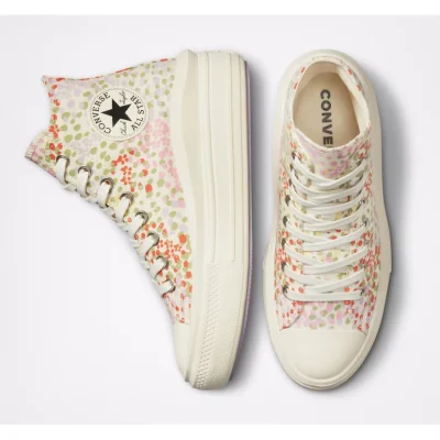 Converse Chuck Taylor All Star Move Things To Grow High Top Női Cipő Egret/Multi/Black - Image 4