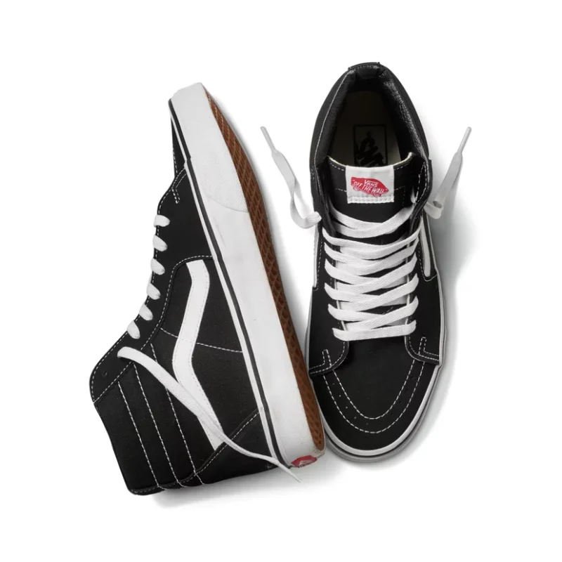 Ua Vans Sk8-Hi Unisex Cipő Black/Black/White 1 SP22 Classics VN000D5IB8C SK8 Hi Black Black White TopDown