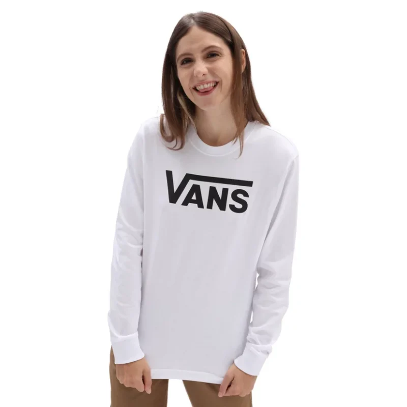 Wm Vans Flying V Classic Ls Bff Női Pulóver White 1 VN0A47WNWHT 1