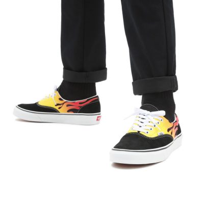 Vans Ua Era Férfi Cipő (Flame) Black/True White - Image 6