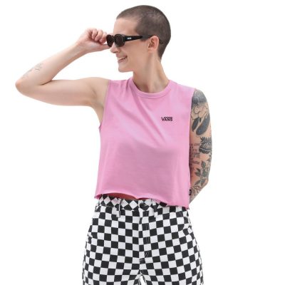 Vans Wm Junior V Muscle Crop Női Póló Cyclamen