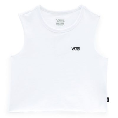 Vans Wm Junior V Muscle Crop Női Póló White - Image 4