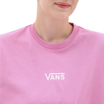 Vans Wm Center Vee Női Pólóruha Cyclamen - Image 4