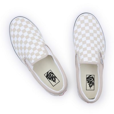 Vans Ua Classic Slip-On Unisex Cipő Color Theory Checkboard French Oak - Image 3