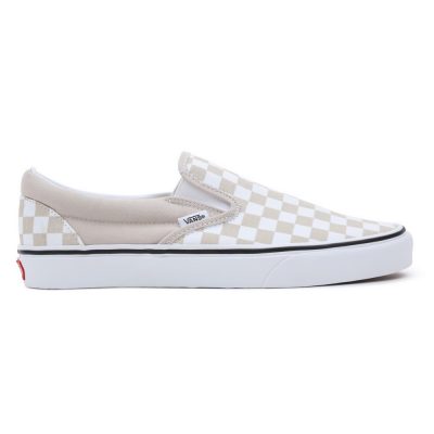 Vans Ua Classic Slip-On Unisex Cipő Color Theory Checkboard French Oak - Image 1