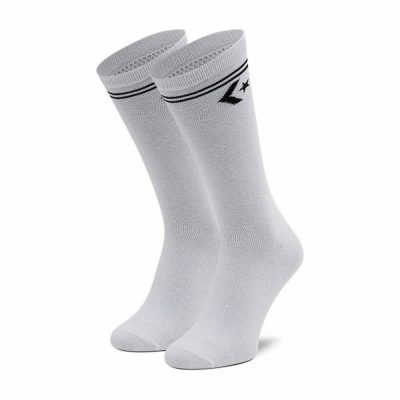Star Chevron Double Stripe Crew Unisex Zokni White