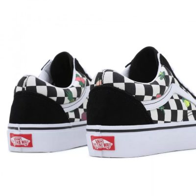 Vans Old Skool Női Cipő Fruit Checkboard Black/White - Image 5