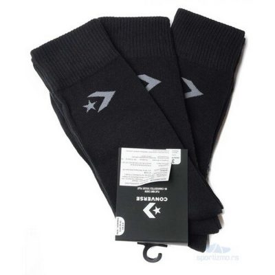 Converse Basic Men Crew Flat Knit Férfi Zokni Blac - Image 3