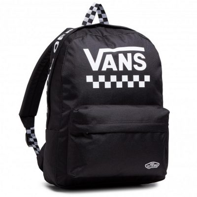 Vans Street Sport Realm Backpack Unisex Táska Black/White Che - Image 1