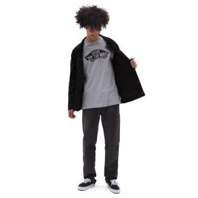Vans Style 76 Ss Férfi Póló Athletic Heather-Black - Image 3