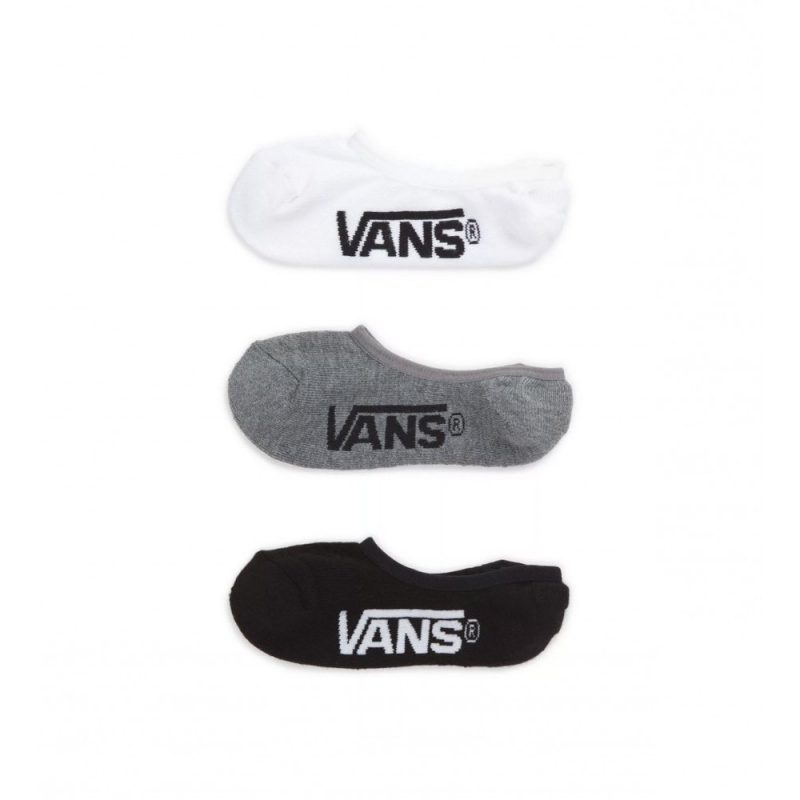 vans pack de 3 calcetines invisibles classic super no show gris blanco negro vn000xs9izh1 3012113 a