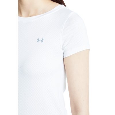 Under Armour HG Armour SS Női Póló White - Image 3