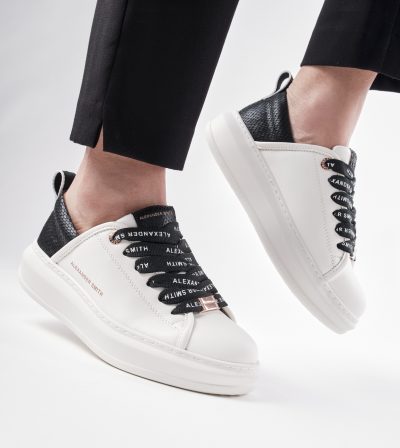 ACBC Alexander Smith Eco Wembley Női Cipő Wht/Blk - Image 5