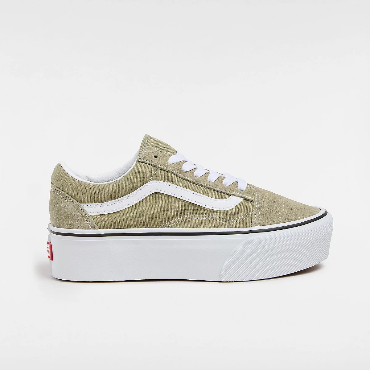 VN0009PZOLV1 Vans Old Skool Stackform Női Cipő Olive