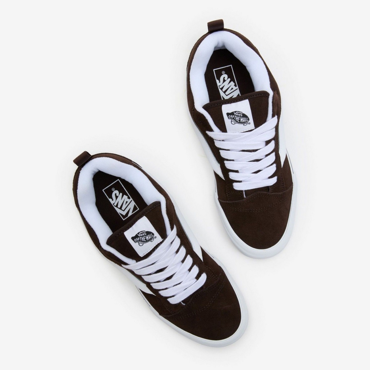 VN0009QCNWH1 Vans Knu Skool Férfi Cipő BrownWhite 2