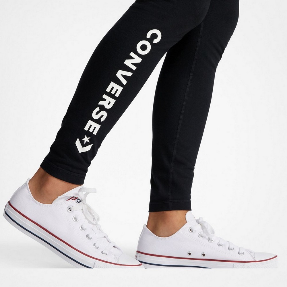 10024544-a01-001 Converse Wordmark Legging Női Nadrág Black 2