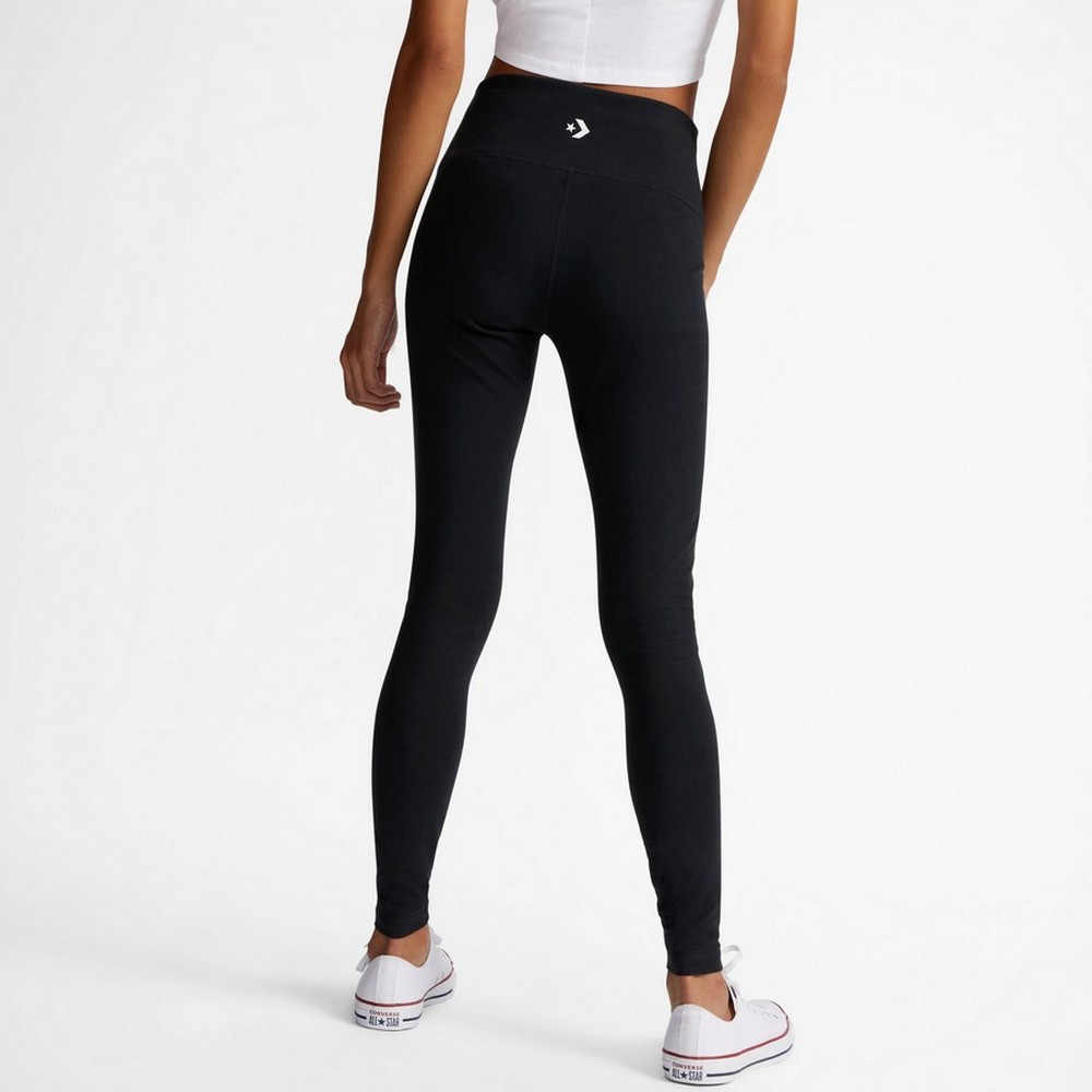 10024544-a01-001 Converse Wordmark Legging Női Nadrág Black 3