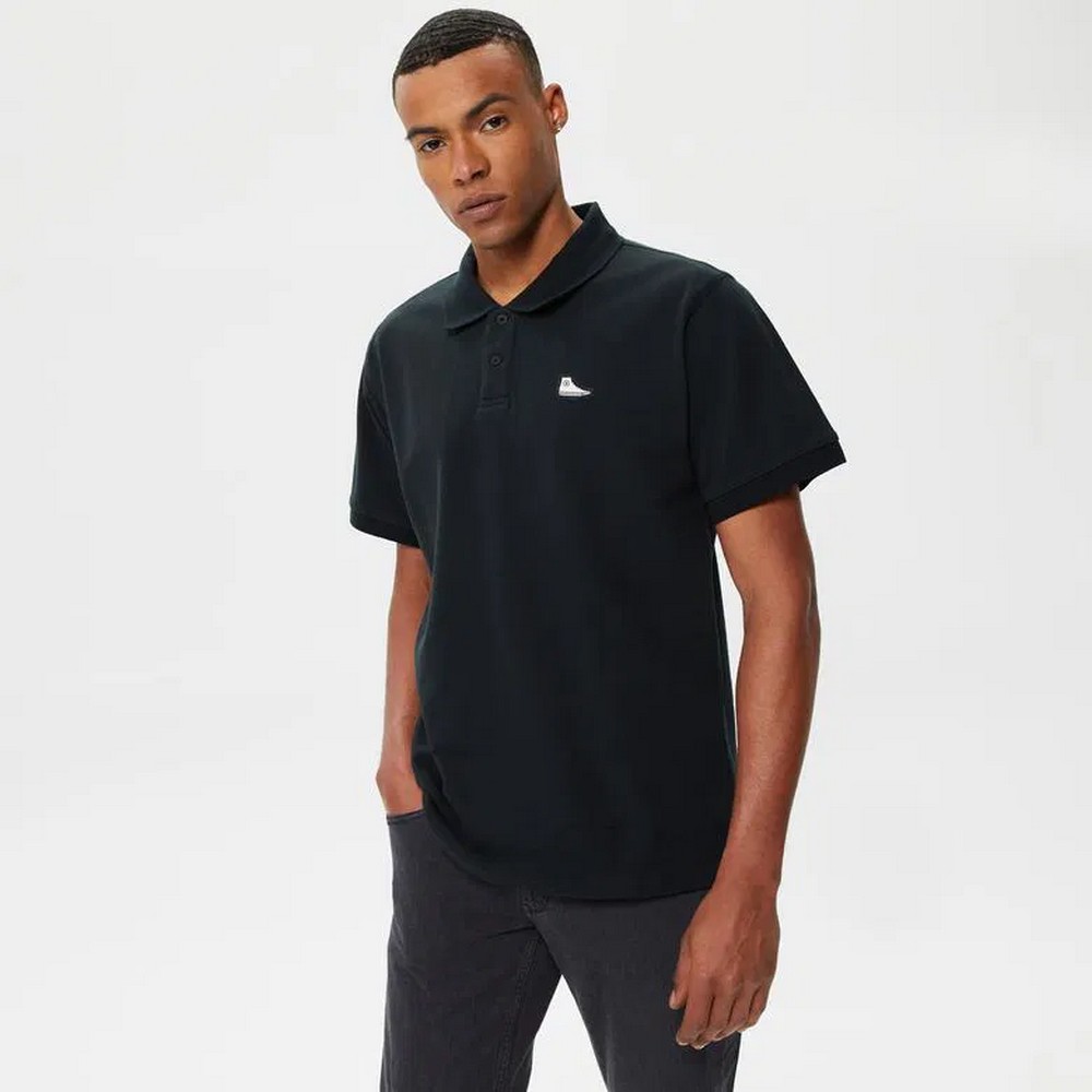 10024739-A02 Converse SS Polo Shirt Férfi Póló Black