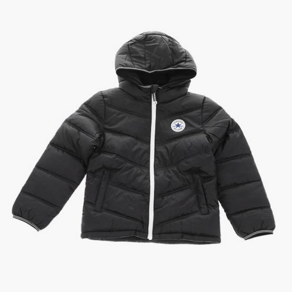 8CC918-023 Converse Solid Puffer Gyerek Kabát Black