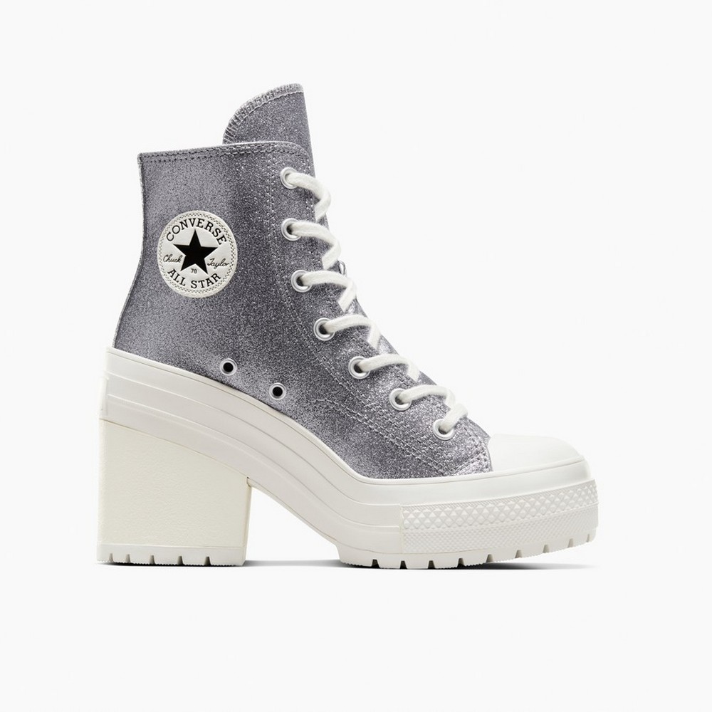 A08177C_Converse Chuck 70 Deluxe Heel Női Cipő Metal