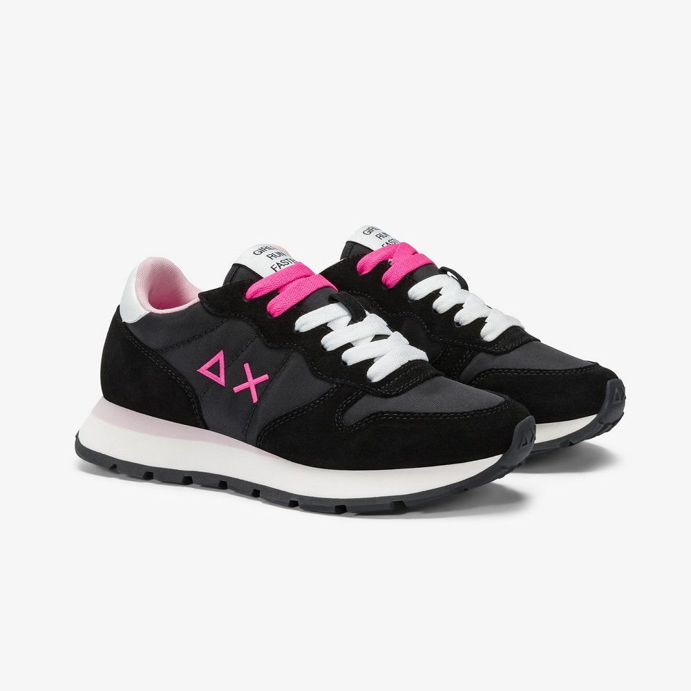 Z35201_11 SUN68 Ally Solid Nylon Női Cipő Black 1