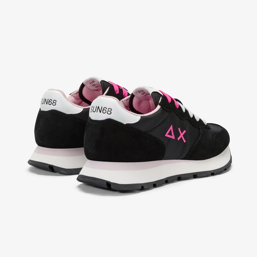 Z35201_11 SUN68 Ally Solid Nylon Női Cipő Black 2
