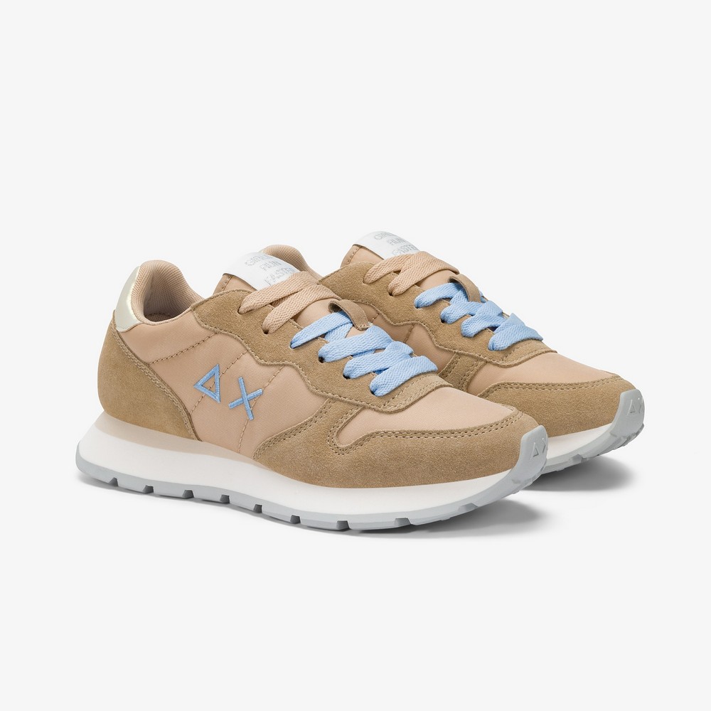 Z35201_16 SUN68 Ally Solid Nylon Női Cipő Beige 1