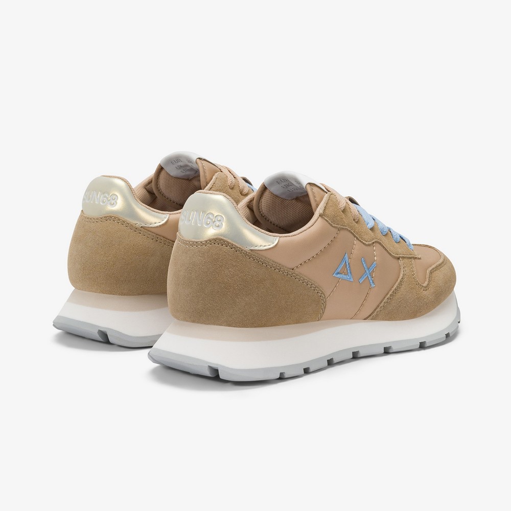 Z35201_16 SUN68 Ally Solid Nylon Női Cipő Beige 2