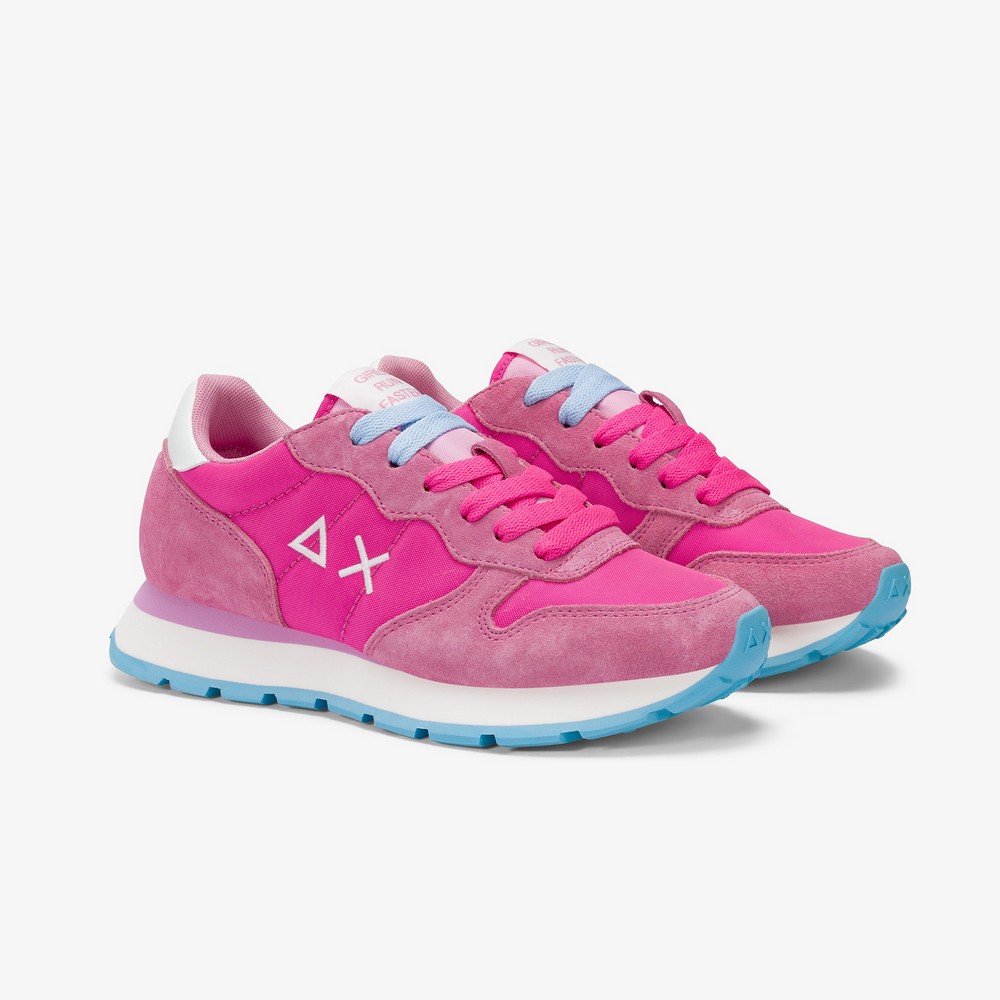 Z35201_20 SUN68 Ally Solid Nylon Női Cipő Fuxia 1