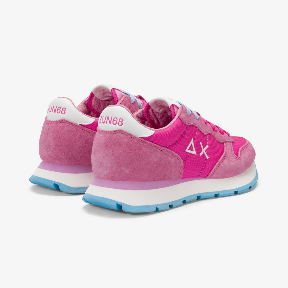 Z35201_20 SUN68 Ally Solid Nylon Női Cipő Fuxia 3