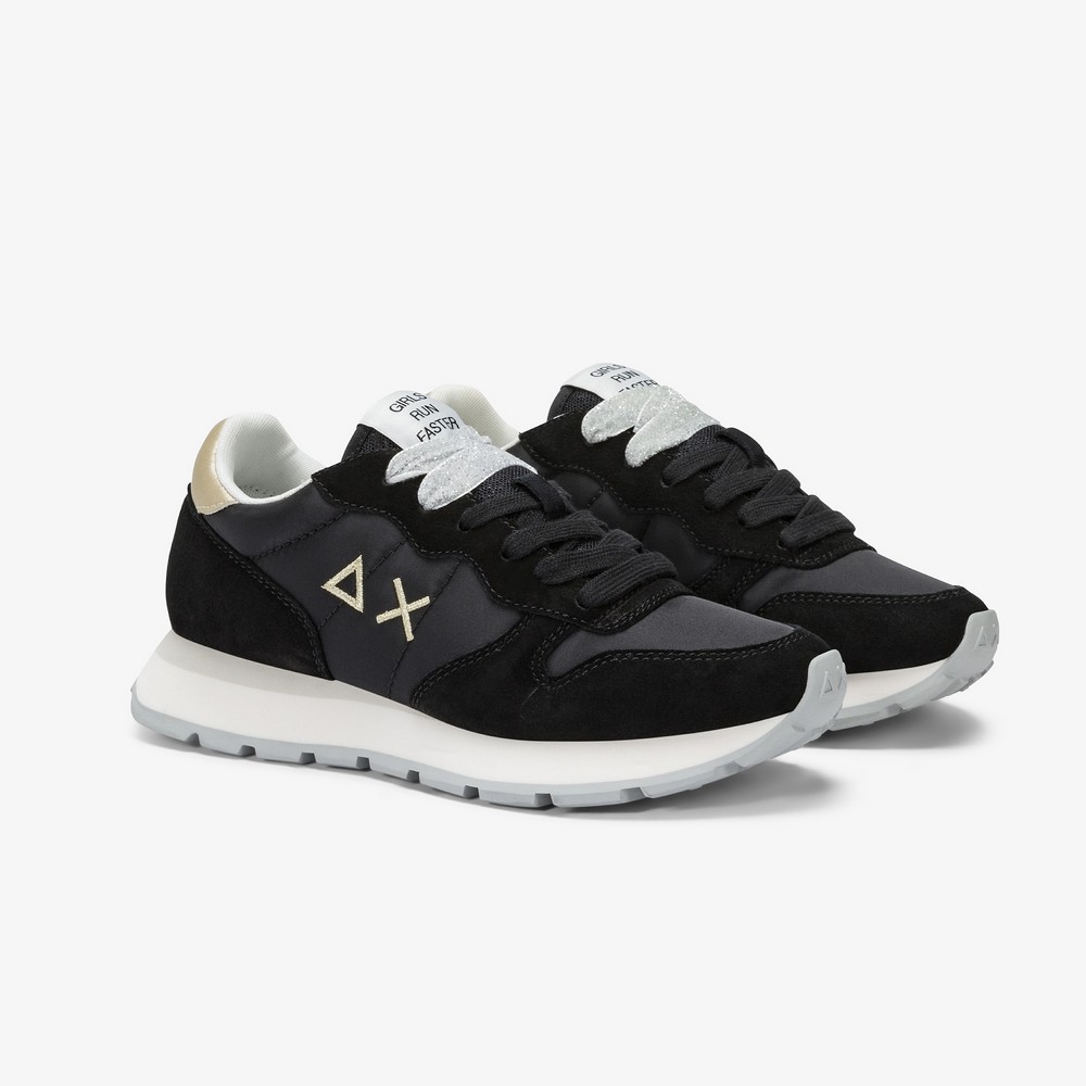 Z35202_11 SUN68 Ally Gold Silver Női Cipő Black 1