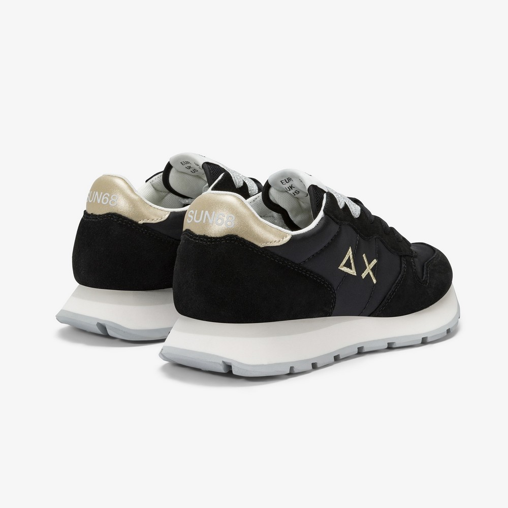Z35202_11 SUN68 Ally Gold Silver Női Cipő Black 2