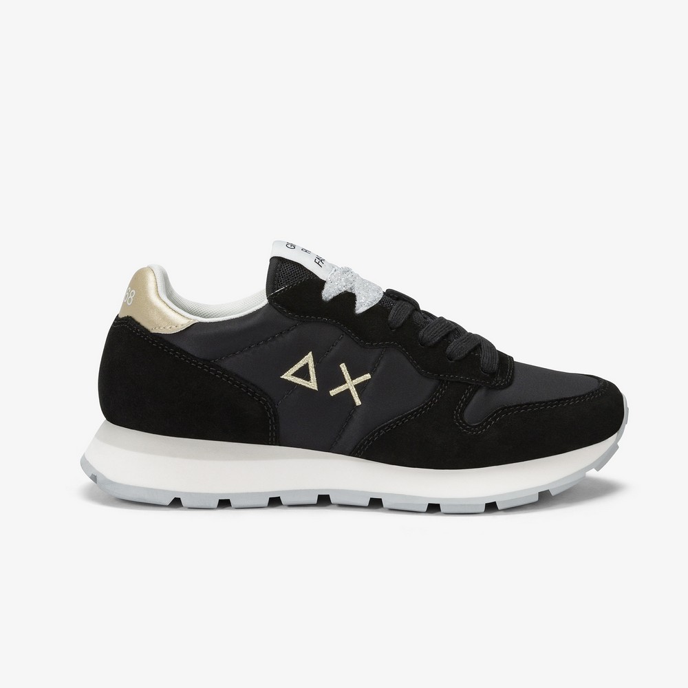 Z35202_11 SUN68 Ally Gold Silver Női Cipő Black