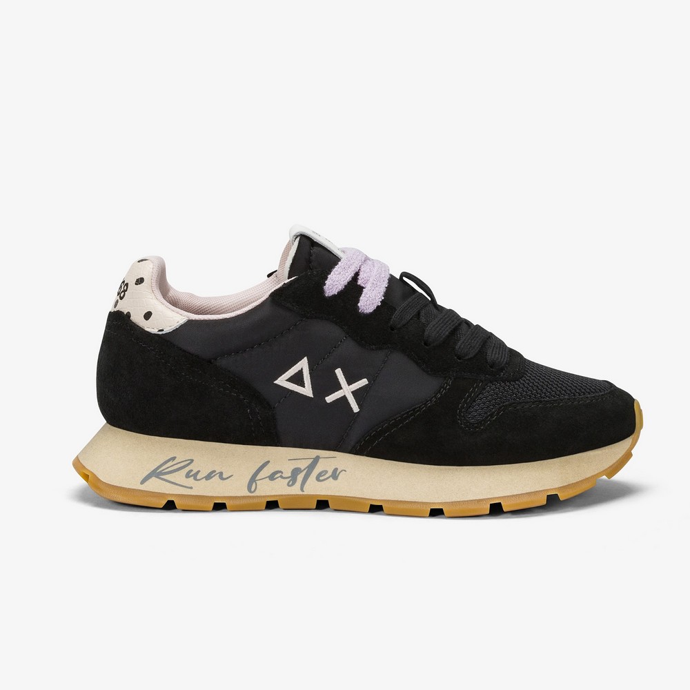 Z35207_11 SUN68 Ally Vintage Női Cipő Black