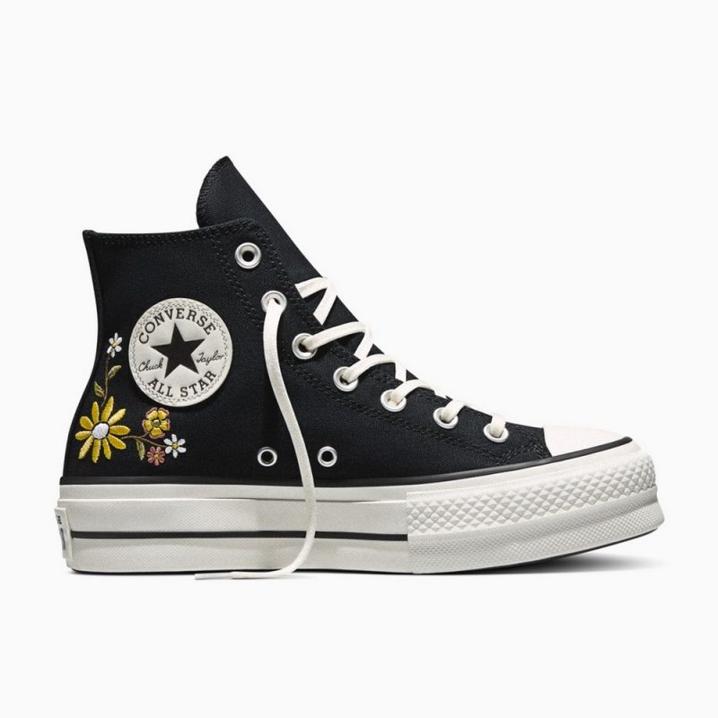 Converse CTAS Lift Flower Női Cipő Black